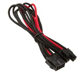 Kabel Silverstone 8-pin EPS > 4+4-pin ATX/EPS 30 cm czarno-czerwony