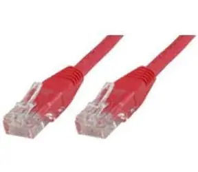 MicroConnect CAT5e U/UTP 0,5m czerwony / PVC / AWG 24
