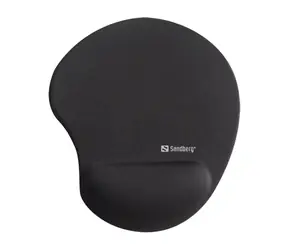 Podkładka pod mysz Sandberg Gel z podpórką pod nadgarstek BULK czarna / ergonomiczna podkładka pod mysz z podpórką pod nadgarstek 