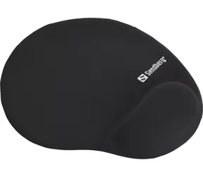 Podkładka pod mysz Sandberg Memory Foam okrągła, czarna / podkładka pod mysz z podpórką pod nadgarstek