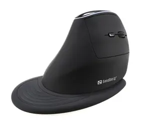 Sandberg Wireless Vertical Mouse Pro czarna / mysz pionowa / optyczna / 1600 DPI / 6 przycisków