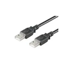 Kabel MicroConnect USB2.0 A (M) - USB2.0 A (M) 0,1 m czarny
