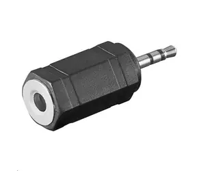 Adapter audio MicroConnect stereo jack 2,5 mm (M) - jack 3,5 mm (F) czarny