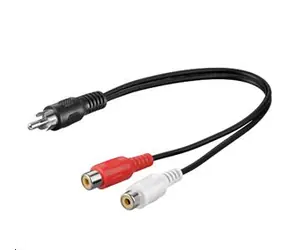 Adapter audio MicroConnect RCA RCA(M) - 2x RCA(F)