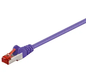 MicroConnect CAT6 F/UTP 0,25 m fioletowy / PVC