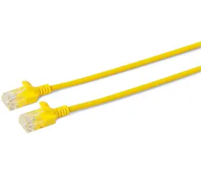 MicroConnect CAT6 U/UTP SLIM 0,15 m żółty / PVC