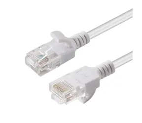MicroConnect CAT6a U/UTP SLIM 0,25 m biały / LSZH