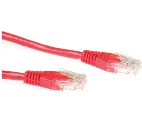 MicroConnect CAT6 U/UTP 0,5 m CCA czerwony / PVC / AWG 26/7 / CCA