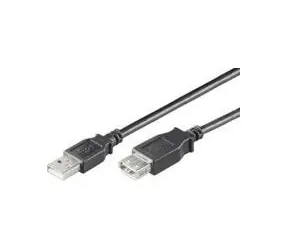 Kabel połączeniowy MicroConnect USB 2.0 M - USB 2.0 F 0,1 m czarny / 480 Mbit/s