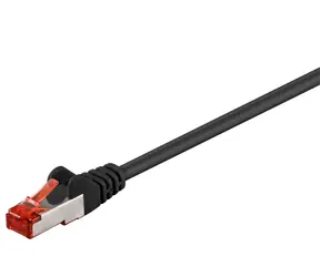 MicroConnect CAT6 F/UTP 0,5m CCA czarny / PVC