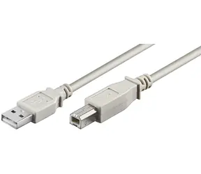 Kabel MicroConnect USB2.0 A (M) - USB2.0 B (M) 1m biały / 480Mbit/s