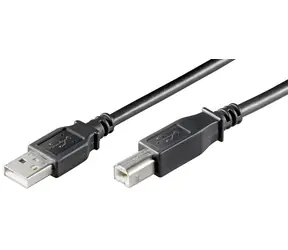 Kabel MicroConnect USB2.0 A (M) - USB2.0 B (M) 0,5 m czarny / 480 Mbit/s