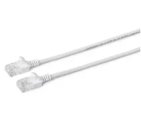MicroConnect CAT6a U/UTP SLIM 0,5 m biały / LSZH