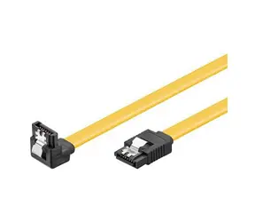 Kabel połączeniowy MicroConnect SATA 7pin kątowy 90° - SATA 7pin 0,5m żółty / SATA III