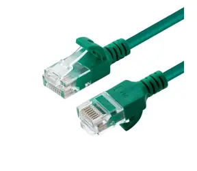 MicroConnect CAT6a U/UTP SLIM 0,25 m zielony / LSZH