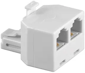 Adapter MicroConnect Y RJ11 (M) - 2x RJ11 (F) biały