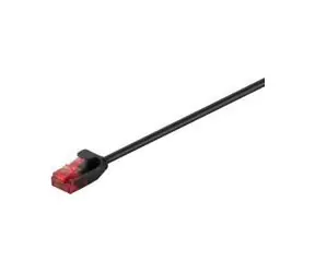 MicroConnect CAT6 U/UTP SLIM 0,25 m czarny / LSZH