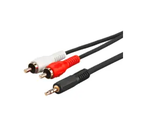 Adapter audio MicroConnect jack 3,5 mm (M) - 2x RCA (M) 1,5 m czarny