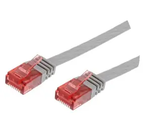 MicroConnect CAT6 U/UTP FLAT 0,25m czarny / PVC