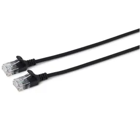 MicroConnect CAT6a U/UTP SLIM 1m czarny / LSZH