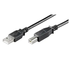 Kabel MicroConnect USB2.0 A (M) - USB2.0 B (M) 1,8 m czarny / 480 Mbit/s