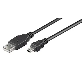 Kabel MicroConnect USB2.0 A (M) - miniUSB B (M) 2m czarny / 480Mbit/s