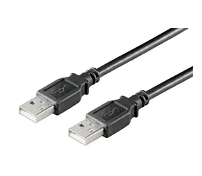 Kabel MicroConnect USB2.0 A (M) - USB2.0 A (M) 3M czarny / 480Mbit/s