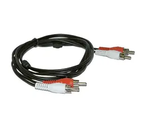 Kabel MicroConnect stereo 2x RCA (M) - 2x RCA (M) 1,5 m czarny