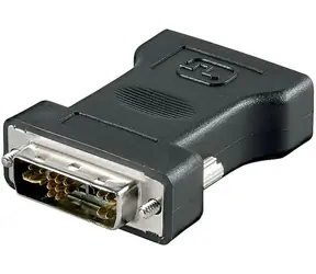 Adapter analogowy MicroConnect Dvi-A (M) - VGA (F) czarny