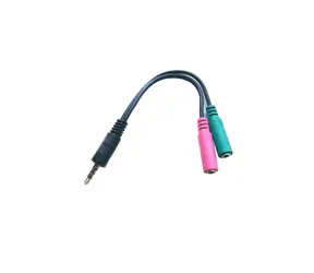 Kabel słuchawkowy MicroConnect Audio stereo mini jack 3,5 mm (M) - 2 x 3,5 mm mini jack (F) 0,25 m czarny