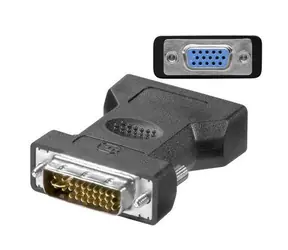 Adapter analogowy MicroConnect DVI-I (M) - VGA (F) czarny