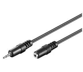 Kabel audio MicroConnect Jack 2,5 mm (M) - Jack 2,5 mm (F) 2 m czarny