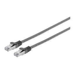 MicroConnect CAT6a U/UTP FLAT 1m czarny / PVC