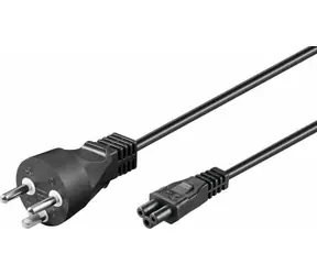 Przewód zasilający MicroConnect DK typu K - C5 0,5 m czarny / końcówka duńska
