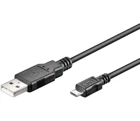 Kabel MicroConnect USB2.0 A (M) - microUSB B (M) 3M czarny / 480Mbit/s