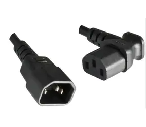 Przewód zasilający MicroConnect C14 kąt 90° - C13 1,8 m czarny