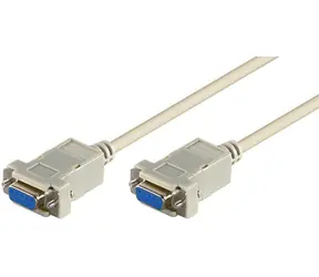 Kabel szeregowy MicroConnect RS-232, D-SUB 9-pin (F) - D-SUB 9-pin (F) 2m biały