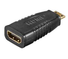 Adapter MicroConnect miniHDMI (M) - HDMI (F) czarny / Plug & Play
