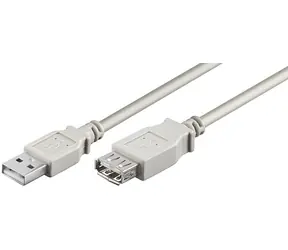 Kabel MicroConnect USB2.0 A (M) - USB2.0 A (F) 5m szary / 480Mbit/s