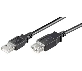 Kabel MicroConnect USB2.0 A (M) - USB2.0 A (F) 5m czarny / 480Mbit/s