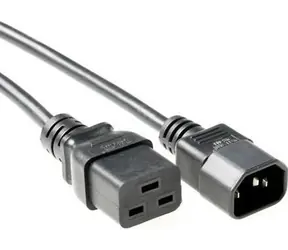 Przewód przedłużający MicroConnect C19 - C14 0,5 m czarny