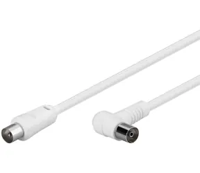 Kabel koncentryczny MicroConnect MF kątowy 90° 75 Ohm 1,5m biały 
