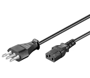 Przewód zasilający MicroConnect Italy typ L - C13 1,8 m czarny