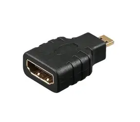 Adapter MicroConnect microHDMI (M) - HDMI (F) czarny / Plug & Play