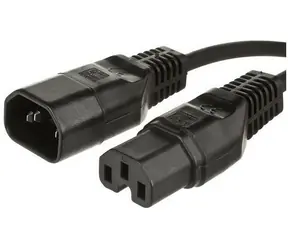 Przewód przedłużający MicroConnect C14 - C15 1m czarny