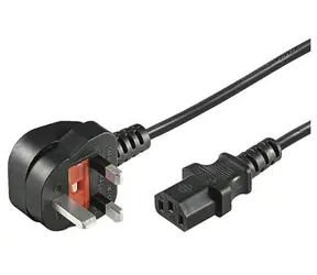 Przewód zasilający MicroConnect UK typu G - C13 1 m czarny / końcówka angielska
