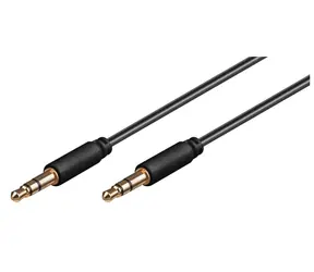 Kabel audio MicroConnect Slim 3-pinowy Jack 3,5 mm - Jack 3,5 mm 7 m czarny