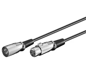Kabel MicroConnect XLR XLR (M) - XLR (F) 0,5 m czarny