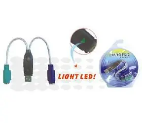 Adapter MicroConnect USB2.0 A (M) - 2x PS2 (F) czarny