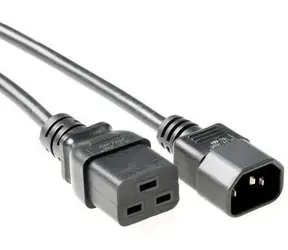 Przewód przedłużający MicroConnect C19 - C14 1m czarny